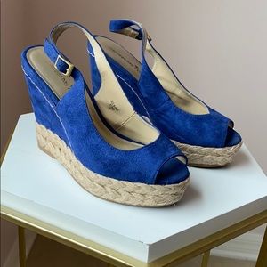 Wedge suede espadrilles